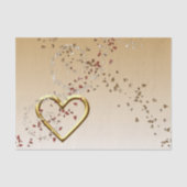 Weefselpapier met Valentijnsdag Gold Heart Tissuepapier (Voorkant)
