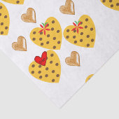 Weefselpapier met Valentijnsdag Gold Hearts Tissuepapier (Detail)