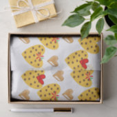 Weefselpapier met Valentijnsdag Gold Hearts Tissuepapier (Geschenk)