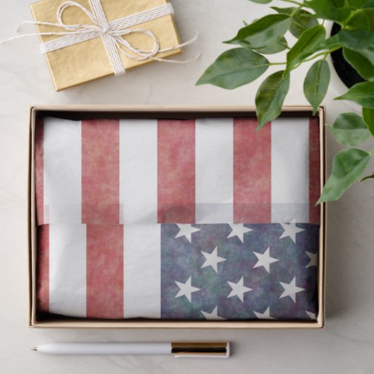 Weefselpapier met vlag Verenigde Staten Tissuepapier (Geschenk)