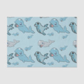 Weefselpapier met walvissen en zeehonden tissuepapier (Voorkant)