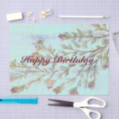 Weefselpapier met Waterverf bloemen in Bourgogne Tissuepapier (Craft)