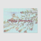 Weefselpapier met Waterverf bloemen in Bourgogne Tissuepapier (Voorkant)