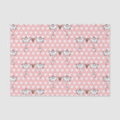 Weefselpapier met witte doven en liefdesharten tissuepapier (Voorkant)