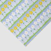 Weefselpapier met witte en gele bloemen tissuepapier (Detail)