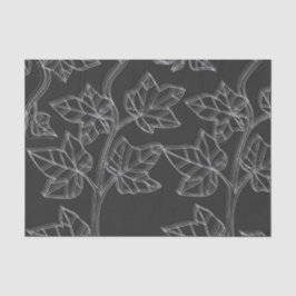 Weefselpapier met zwarte en witte bladeren tissuepapier