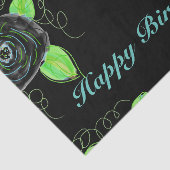 Weefselpapier met zwarte Floral afdrukken Tissuepapier (Detail)