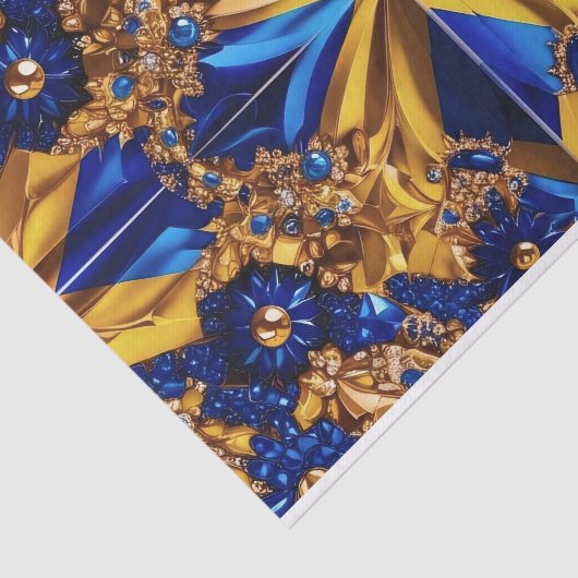 Weefselpapier met Zweden kleuren ontwerp Tissuepapier (Detail)