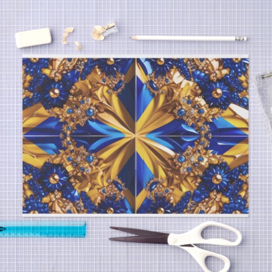 Weefselpapier met Zweden kleuren ontwerp Tissuepapier (Craft)