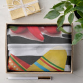 Weefselpapier Mexicaanse hot Peppers zwarte streep Tissuepapier (Geschenk)