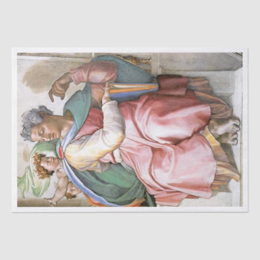 WEEFSELPAPIER : MICHELANGELO : SISTINE CHAPEL TISSUEPAPIER (Voorkant)