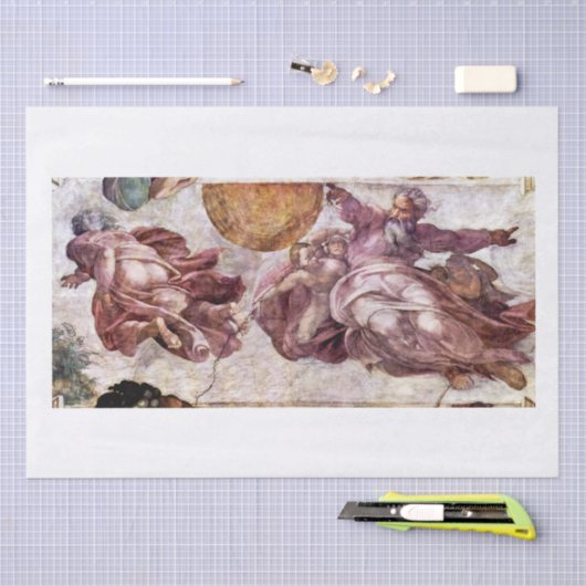 WEEFSELPAPIER : MICHELANGELO : SISTINE CHAPEL TISSUEPAPIER (Craft)