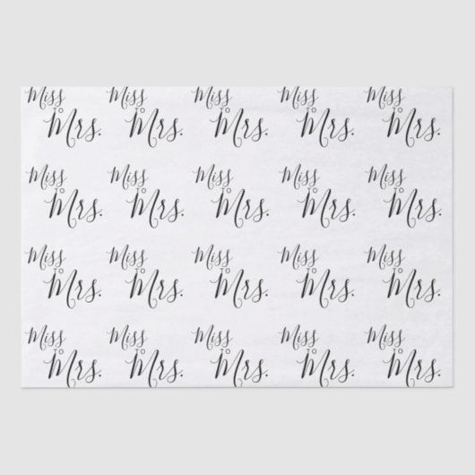 Weefselpapier - Miss to Mrs. Tissuepapier (Voorkant)