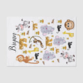 Weefselpapier Monkey Tigers Elephant Tissuepapier (Voorkant)