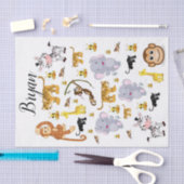 Weefselpapier Monkey Tigers Elephant Tissuepapier (Craft)