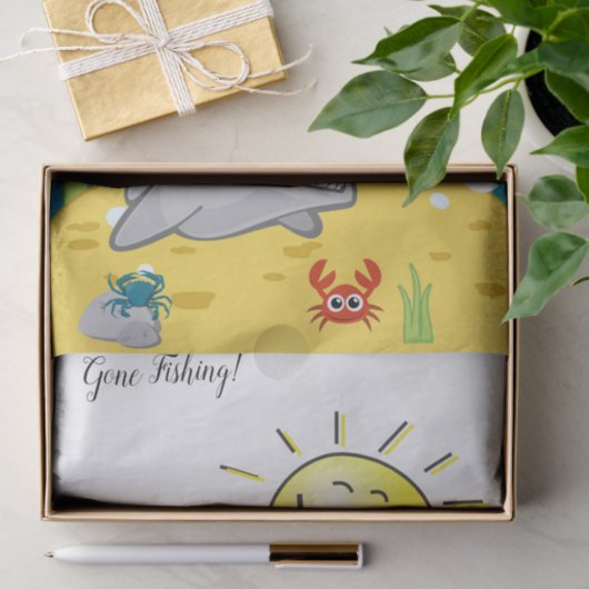 Weefselpapier Ocean Gone Vist vis Tissuepapier (Geschenk)