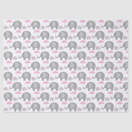 Weefselpapier - Olifanten voor moeder en Baby Tissuepapier (Voorkant)