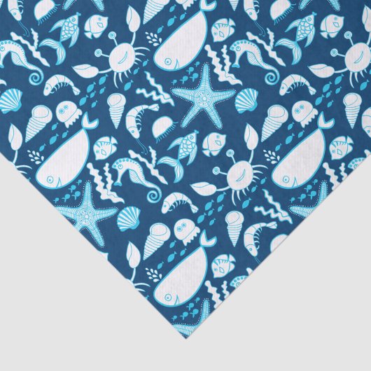 Weefselpapier onder het Zee Walviskrab Zeesterren Tissuepapier (Detail)