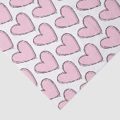 Weefselpapier ontkoppelen - Roze harten Tissuepapier (Detail)