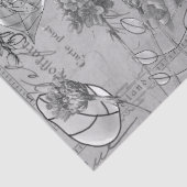 Weefselpapier Ontkoppeling B/W Briefkaart met hout Tissuepapier (Detail)