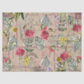 Weefselpapier ontkoppeling - Briefkaart met houtbl Tissuepapier (Voorkant)