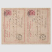 Weefselpapier ontkoppeling -  Duits Briefkaart Tissuepapier (Voorkant)