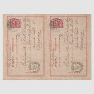 Weefselpapier ontkoppeling - Duits Briefkaart Tissuepapier