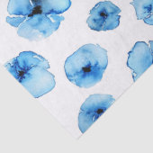 Weefselpapier + Ontkoppelpapier - Blauwe papavers Tissuepapier (Detail)