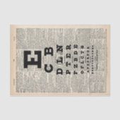 Weefselpapier Ooggrafiek geplaatst over woordenboe Tissuepapier (Voorkant)