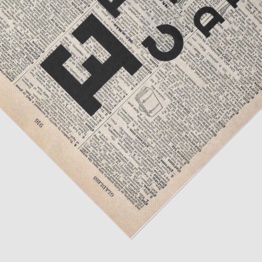 Weefselpapier Ooggrafiek geplaatst over woordenboe Tissuepapier (Detail)