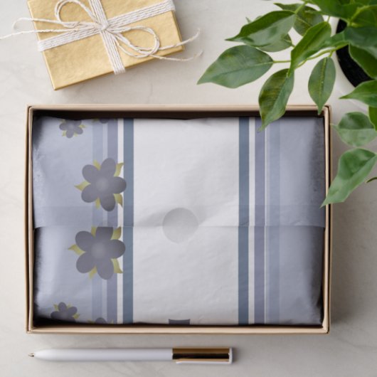 Weefselpapier op jaardag in blauwdrukken tissuepapier (Geschenk)