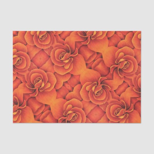Weefselpapier - Oranje Begonia Tissuepapier (Voorkant)