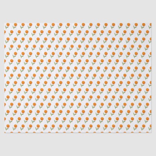 Weefselpapier - Oranje bloesem Tissuepapier (Voorkant)