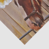 Weefselpapier Paard Bloemen Tissuepapier (Detail)