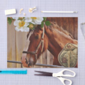 Weefselpapier Paard Bloemen Tissuepapier (Craft)