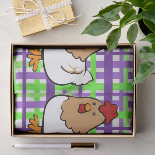 Weefselpapier Paars geel Tissuepapier (Geschenk)