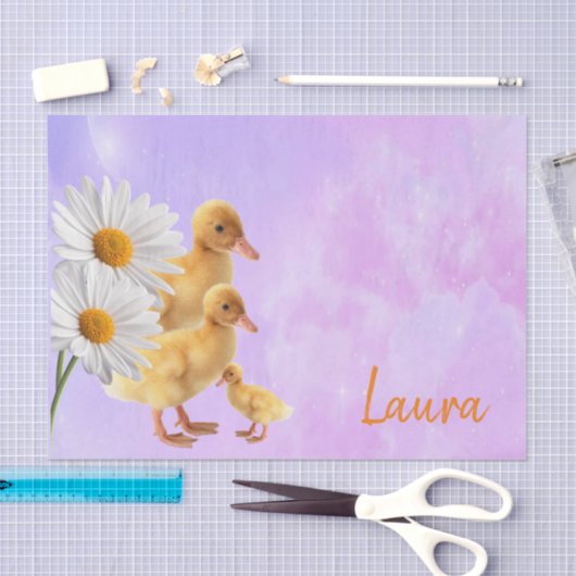 Weefselpapier Paarse eenden Tissuepapier (Craft)