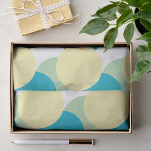 Weefselpapier - pastelcirkels overlappen elkaar tissuepapier (Geschenk)