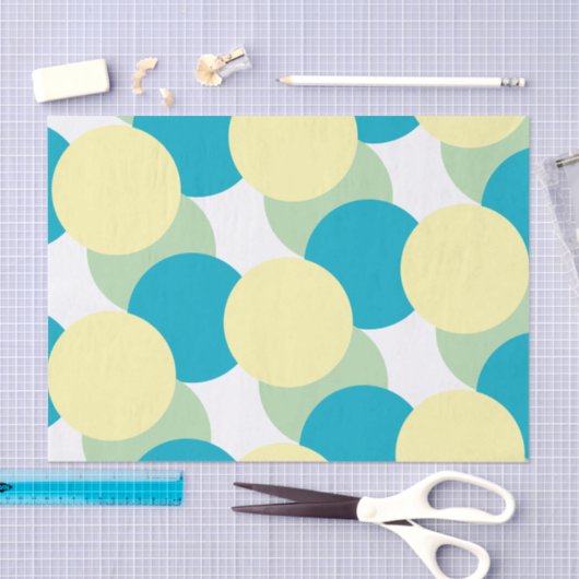 Weefselpapier - pastelcirkels overlappen elkaar tissuepapier (Craft)