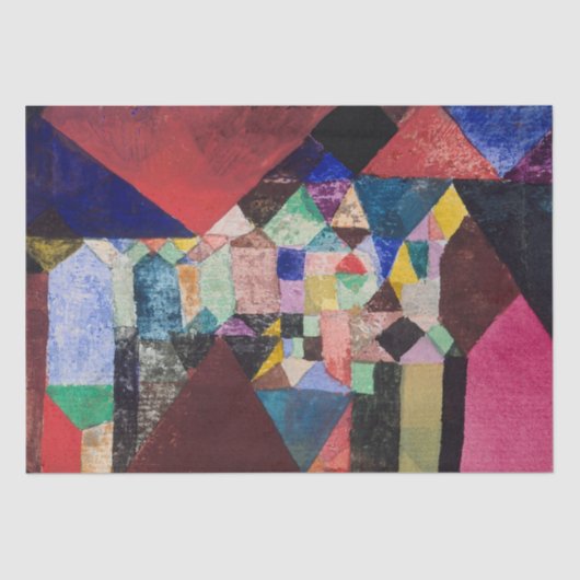 WEEFSELPAPIER : PAUL KLEE : MUNICIPAL JEWEL TISSUEPAPIER (Voorkant)