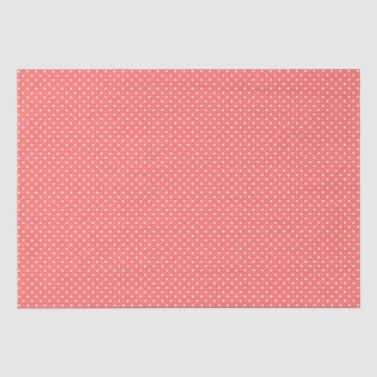 Weefselpapier/peach poka dots tissuepapier (Voorkant)