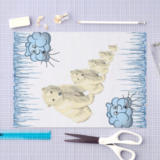 Weefselpapier Polar Beer Clouds Ice Tissuepapier (Craft)