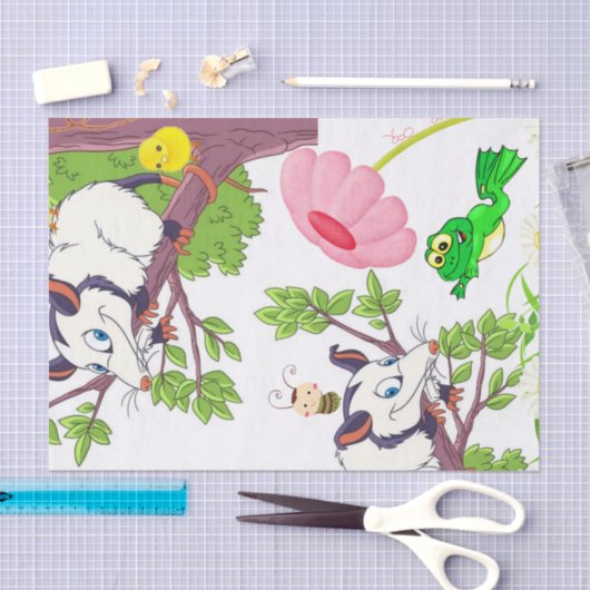 Weefselpapier Postelsom Kikkerkuikens Tissuepapier (Craft)