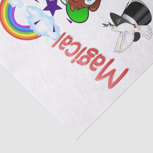 Weefselpapier Regenboogaap Magisch Tissuepapier (Detail)