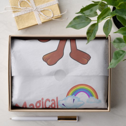 Weefselpapier Regenboogaap Magisch Tissuepapier (Geschenk)