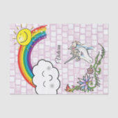 Weefselpapier regenboogUnicorn Tissuepapier (Voorkant)