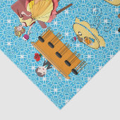Weefselpapier Retro Woman Dog Dinning Tissuepapier (Detail)
