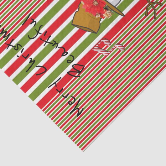 Weefselpapier rood, wit streep Snowman Tissuepapier (Detail)