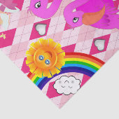 Weefselpapier Roze fairy Flamingo Rainbow Sun Tissuepapier (Detail)