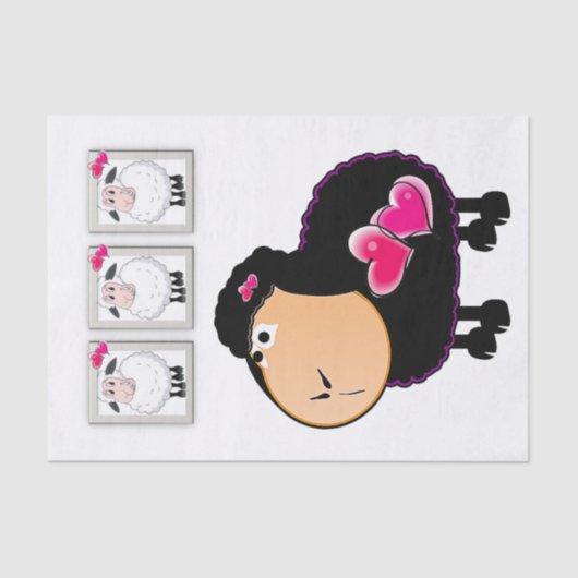 Weefselpapier Roze harten Tissuepapier (Voorkant)